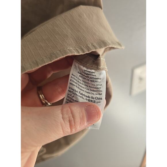 Cotton On Brown Pockets Short Sleeve Casual Button Down Shirt Men's Size Medium - Picture 4 of 5